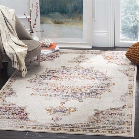Safavieh 6 ft. 5 in. x 6 ft. 5 in. Aria Square Rug - Creme & Red ARA103C-6SQ